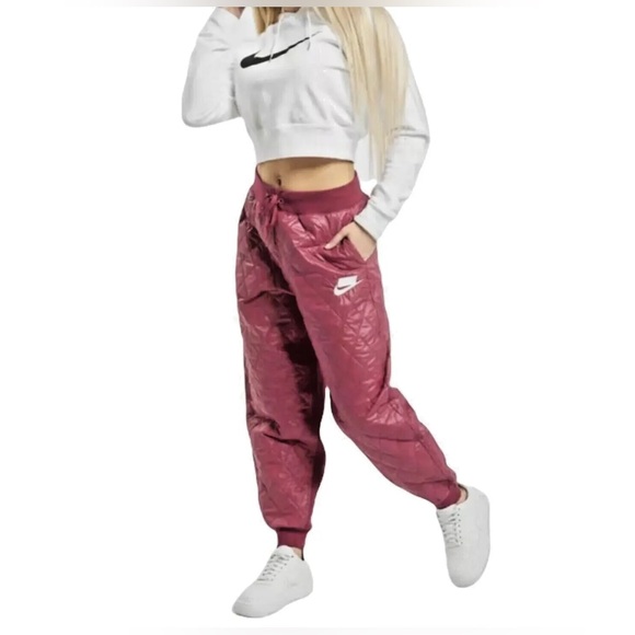 Nike Women's Sportswear NSP Loose Fit Quilted Pants Cj6256 620 - Picture 11 of 11